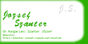jozsef szanter business card