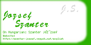 jozsef szanter business card